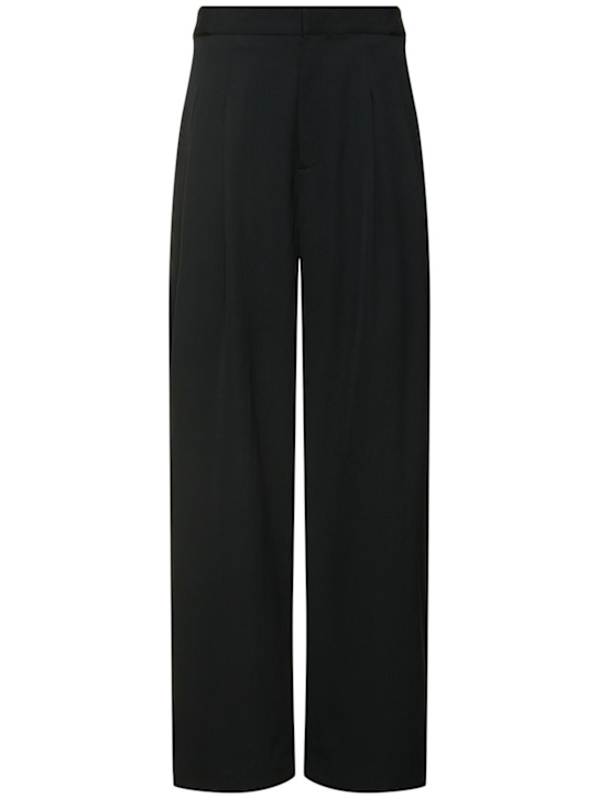 St. Agni: Adjustable pleated wool pants - women_0 | Luisa Via Roma