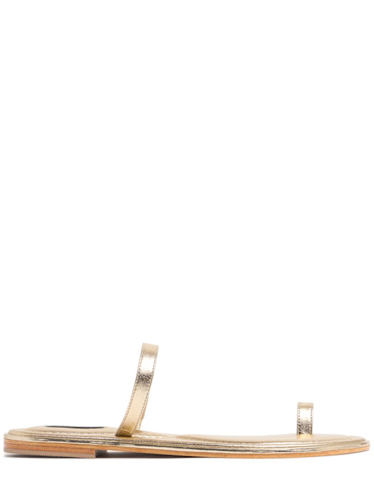 A.EMERY: 10mm Turi metallic leather sandals - Gold - women_0 | Luisa Via Roma