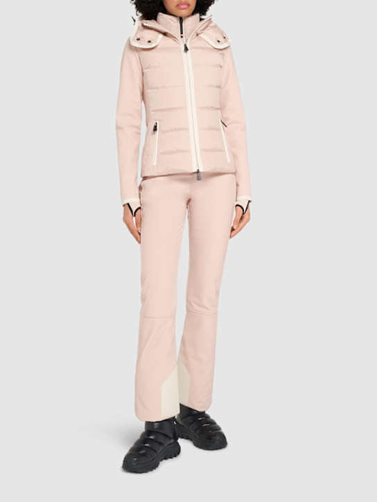 Moncler Grenoble: Padded nylon blend zip jacket - Pink - women_1 | Luisa Via Roma