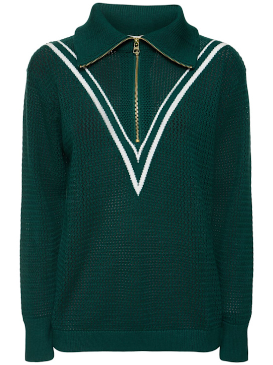 Varley: Pull-over à demi-zippé en coton Club Savannah - women_0 | Luisa Via Roma