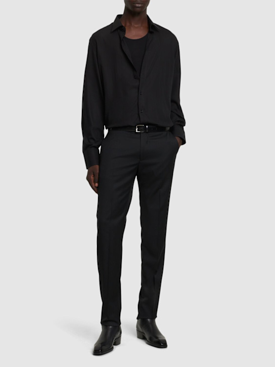 Tom Ford: Camisa de seda - Negro - men_1 | Luisa Via Roma