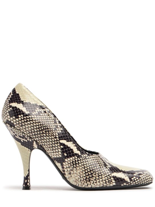 Khaite: 100mm Eva python embossed leather pumps - women_0 | Luisa Via Roma