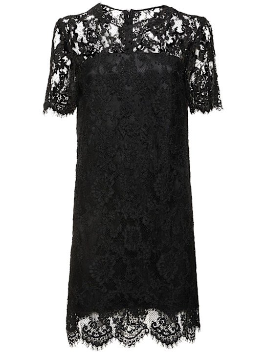 Ermanno Scervino: Short sleeve lace mini dress - women_0 | Luisa Via Roma
