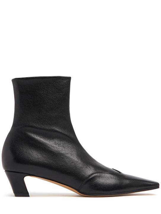 Khaite: 40mm Nevada stretch ankle boots - Black - women_0 | Luisa Via Roma