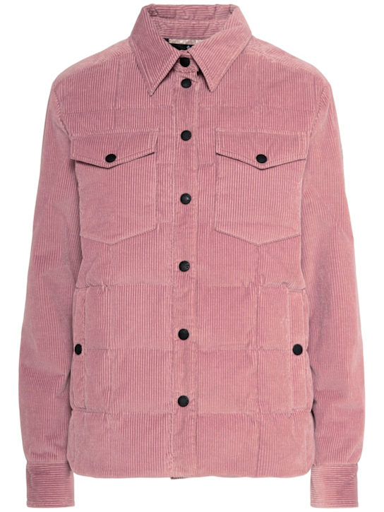Moncler Grenoble: Paulet down Corduroy shirt jacket - women_0 | Luisa Via Roma