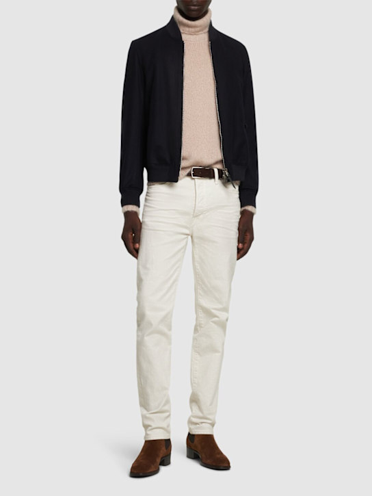 Tom Ford: Light felted bomber jacket - men_1 | Luisa Via Roma