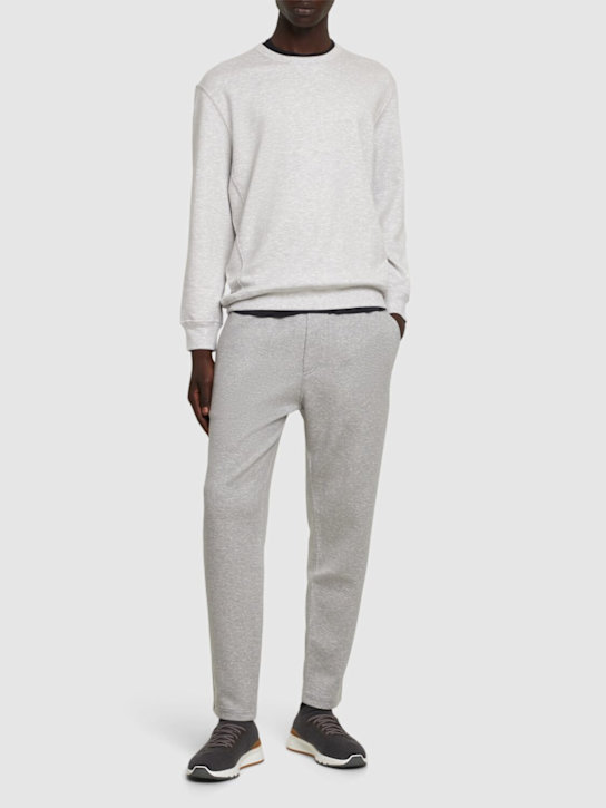 Brunello Cucinelli: Fine crewneck sweatshirt - men_1 | Luisa Via Roma
