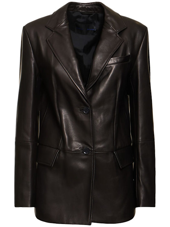 Proenza Schouler: Hayes leather blazer - Black - women_0 | Luisa Via Roma