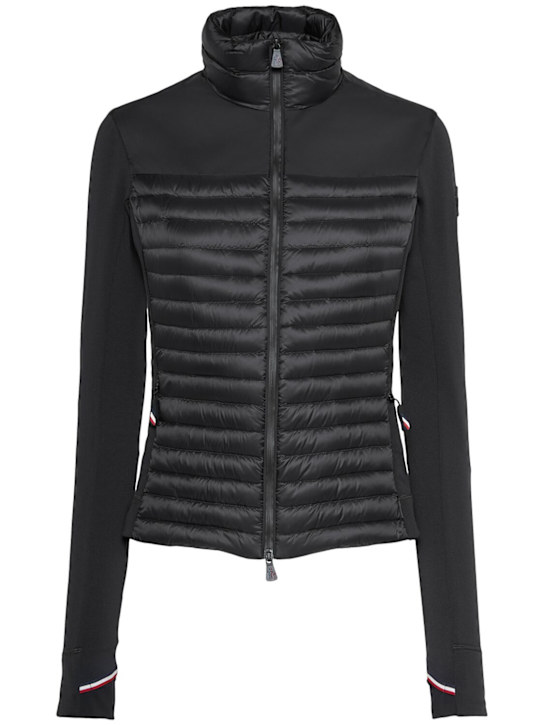 Moncler Grenoble: Felpa in Polartec imbottita con zip - Nero - women_0 | Luisa Via Roma