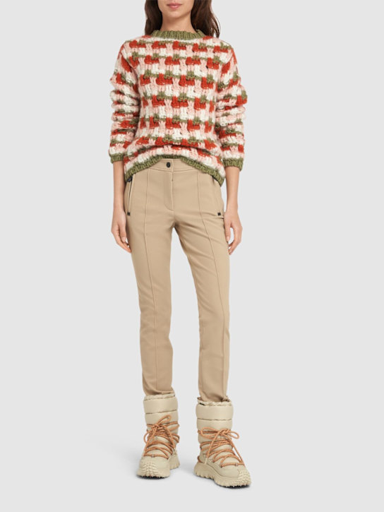 Moncler Grenoble: Wool blend crewneck sweater - women_1 | Luisa Via Roma