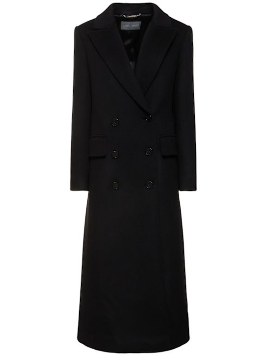 Alberta Ferretti: Cappotto doppiopetto lungo in maglia - Nero - women_0 | Luisa Via Roma