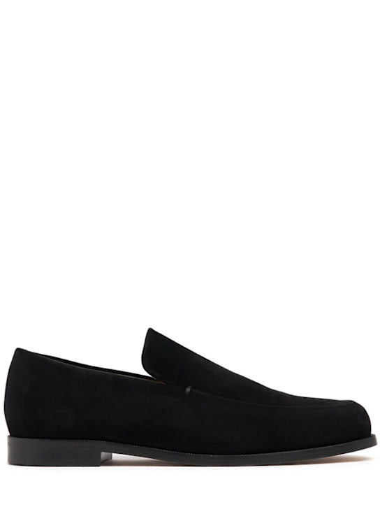 Khaite: 10mm Alessio leather loafers - Black - women_0 | Luisa Via Roma