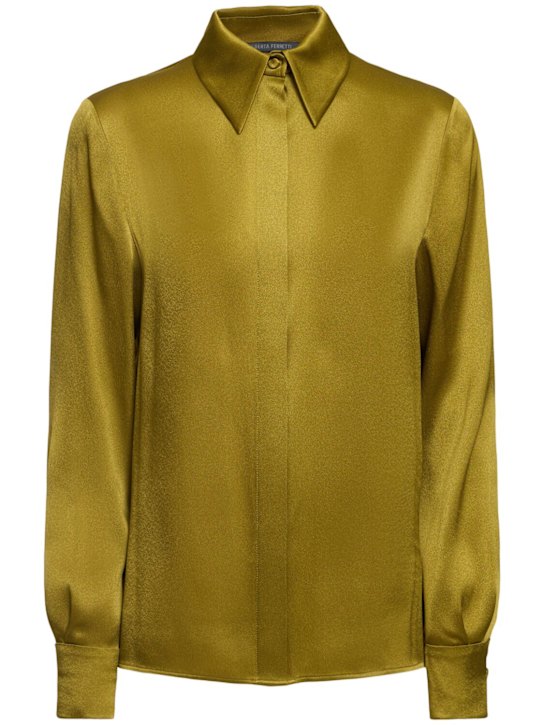 Alberta Ferretti: Satin shirt - women_0 | Luisa Via Roma