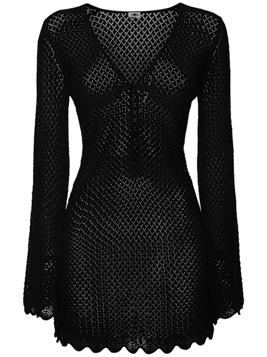 The Garment: Tanzania organic cotton short dress - Black - women_0 | Luisa Via Roma