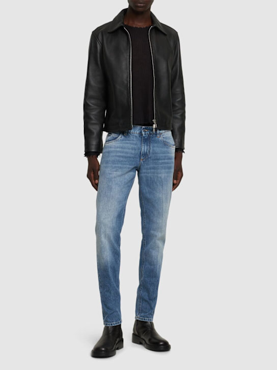 Dolce&Gabbana: Jean Regular Fit en denim - Variante Abbina - men_1 | Luisa Via Roma