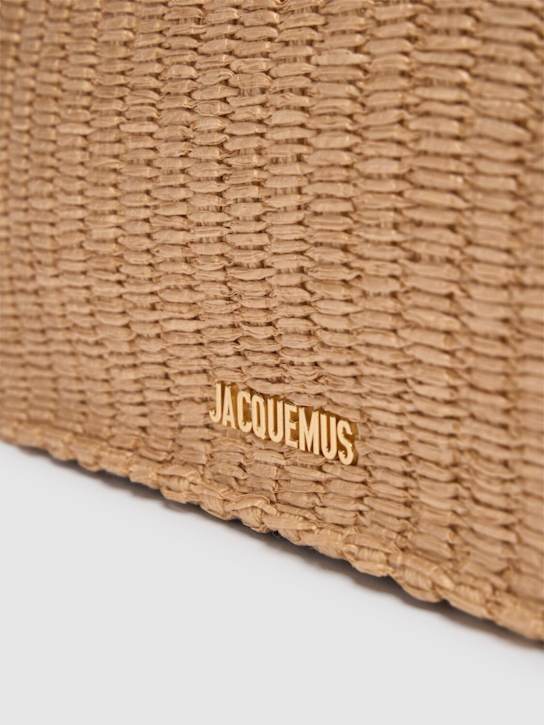 Jacquemus: Pochette La Pochette Rond Carre in rafia - women_5 | Luisa Via Roma