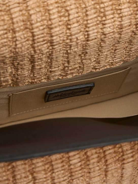 Jacquemus: Pochette La Pochette Rond Carre in rafia - women_6 | Luisa Via Roma