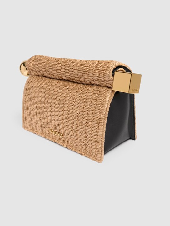 Jacquemus: Pochette La Pochette Rond Carre in rafia - women_2 | Luisa Via Roma