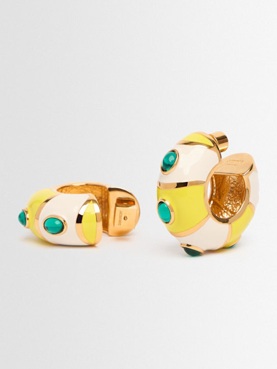 Jacquemus: Les Boucles Rayures hoop earrings - women_1 | Luisa Via Roma