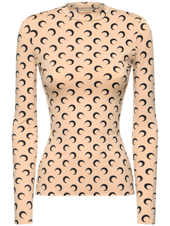 Marine Serre: Moon print second skin top - women_0 | Luisa Via Roma