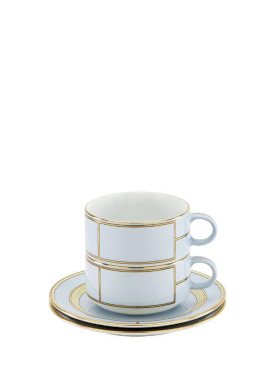 Ginori 1735: Diva Colonna 2-piece tea set - Blue - ecraft_1 | Luisa Via Roma