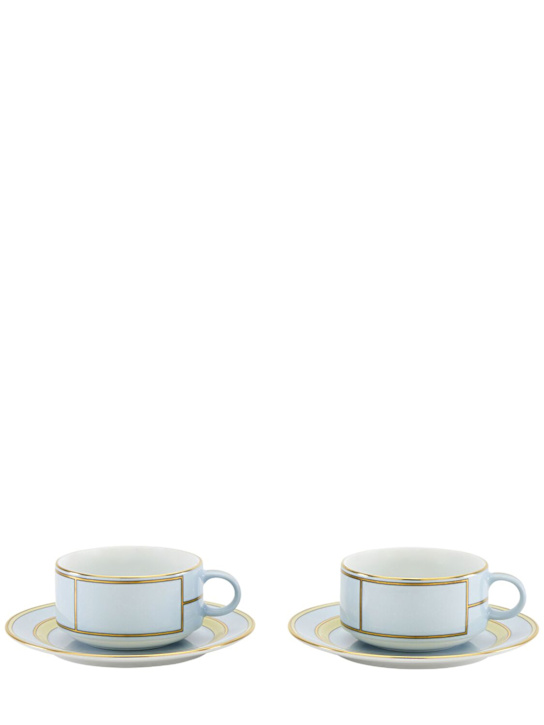 Ginori 1735: Diva Colonna 2-piece tea set - Blue - ecraft_0 | Luisa Via Roma