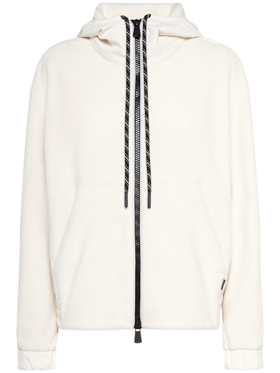 Moncler Grenoble: Tech zip-up hoodie - women_0 | Luisa Via Roma
