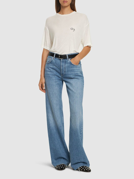 ANINE BING: Louis Bing viscose jersey t-shirt - women_1 | Luisa Via Roma