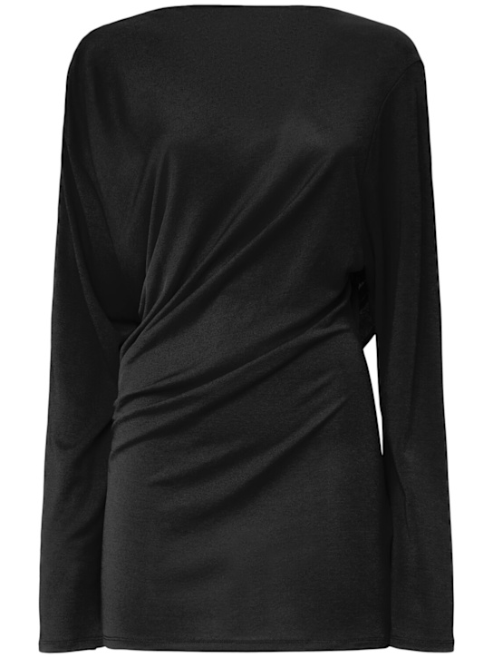 La Robe Croisiere draped l/s short dress