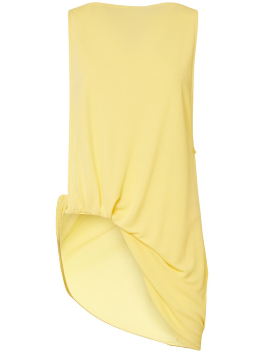 Jacquemus: Le Haut Peplo draped satin top - women_0 | Luisa Via Roma