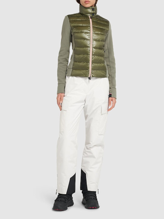 Moncler Grenoble: Padded tech zip-up sweatshirt - women_1 | Luisa Via Roma