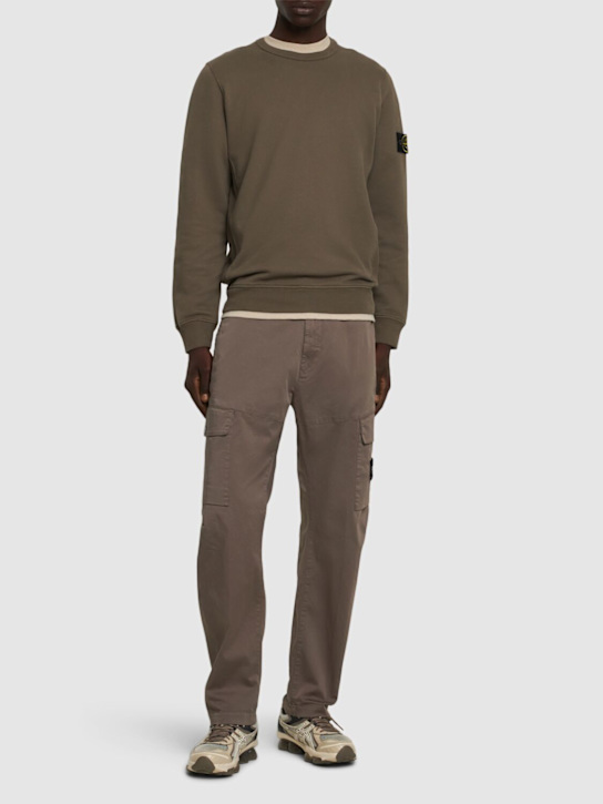 Stone Island: Crewneck sweatshirt - Walnuss - men_1 | Luisa Via Roma