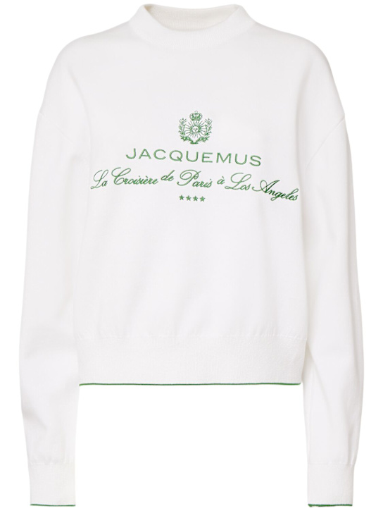 Jacquemus: La Maille Venice jersey sweatshirt - women_0 | Luisa Via Roma