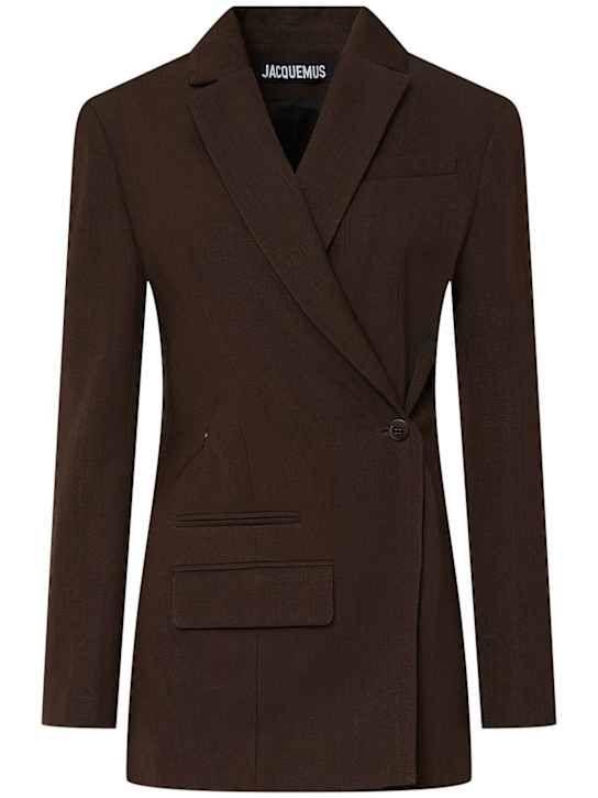 Jacquemus: La Veste Tibau double breast blazer - women_0 | Luisa Via Roma