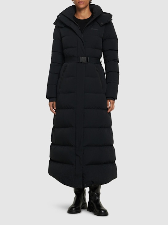 Mackage: Calina-City hooded light down coat - Black - women_1 | Luisa Via Roma