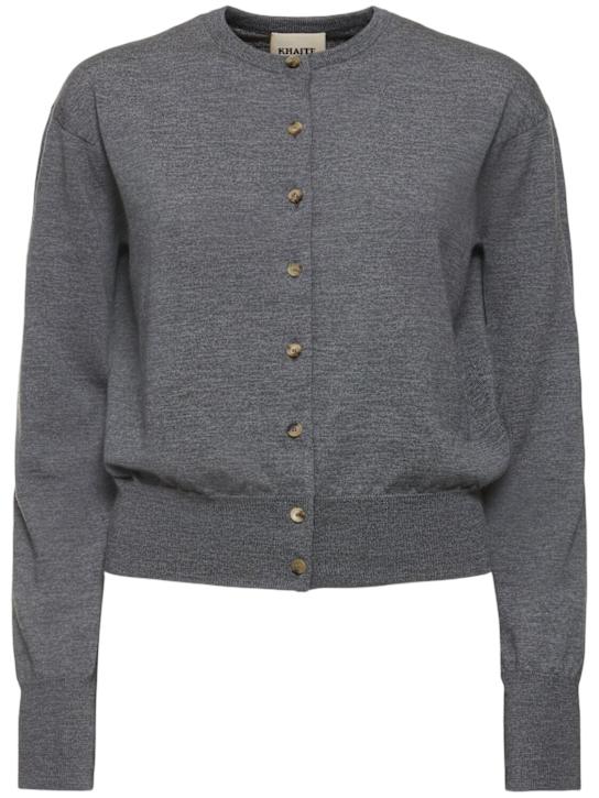 Khaite: Jackie wool blend cardigan - women_0 | Luisa Via Roma