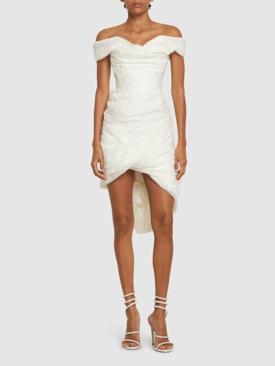 Vivienne Westwood: Nova Cora lace bridal mini dress - women_1 | Luisa Via Roma