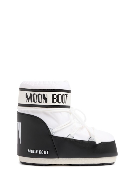 Moon Boot: Schneestiefel aus Nylon „Icon“ - Weiß/Schwarz - kids-boys_0 | Luisa Via Roma