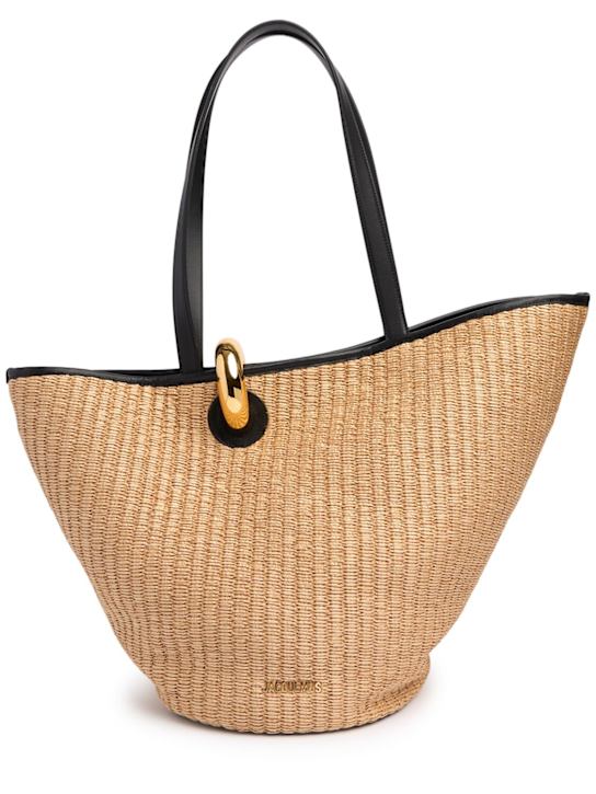 Jacquemus: Le Bambola raffia tote bag - women_0 | Luisa Via Roma