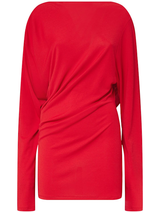 La Robe Croisiere draped l/s short dress