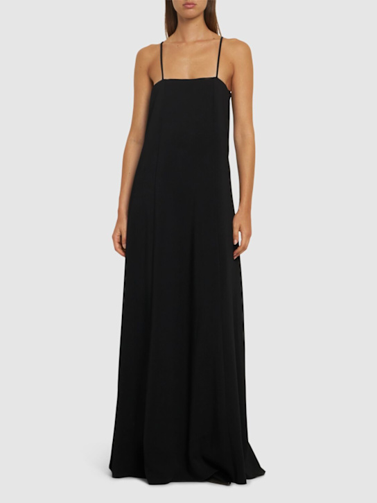 Forte_forte: Stretch cady crepe bustier long dress - women_1 | Luisa Via Roma