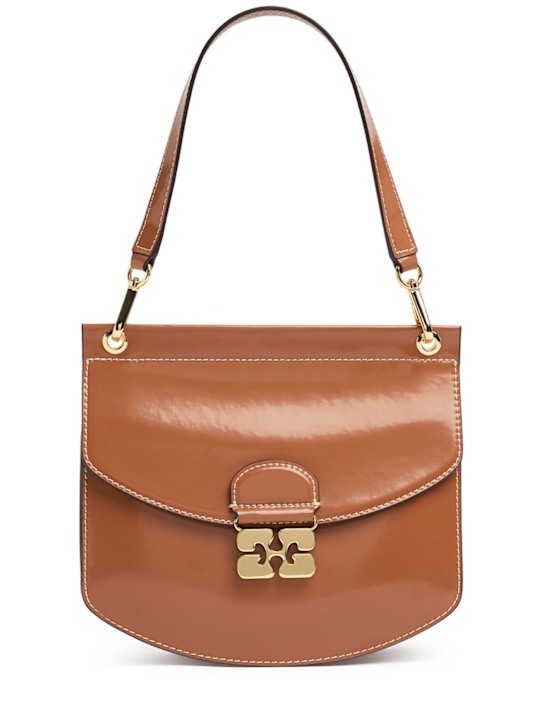 GANNI: Small Apo-G patent leather bag - women_0 | Luisa Via Roma