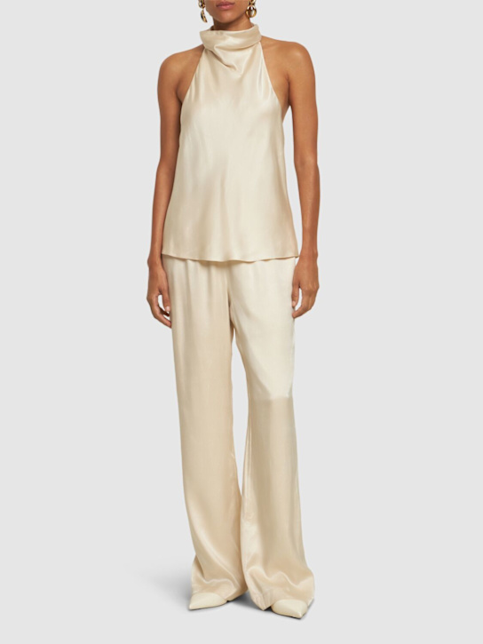 ANINE BING: Aden silk satin pants - women_1 | Luisa Via Roma
