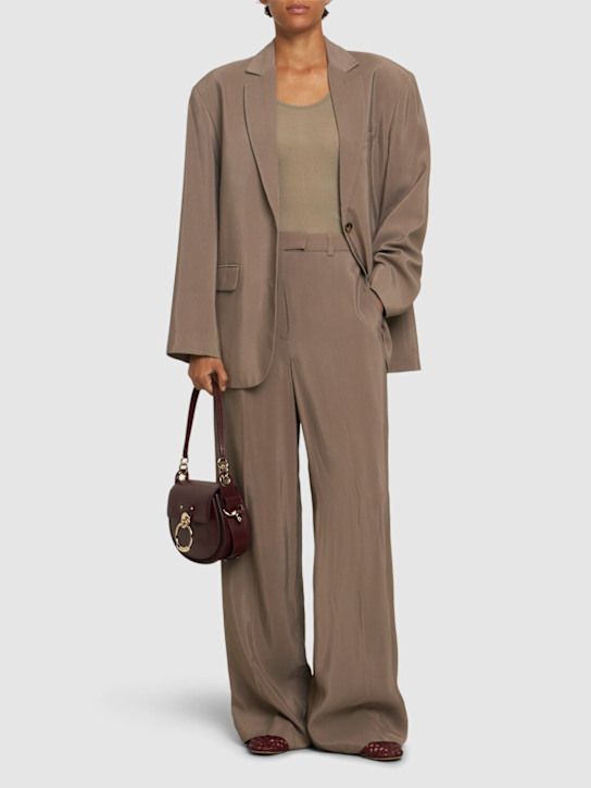 ANINE BING: Dolan viscose pants - women_1 | Luisa Via Roma