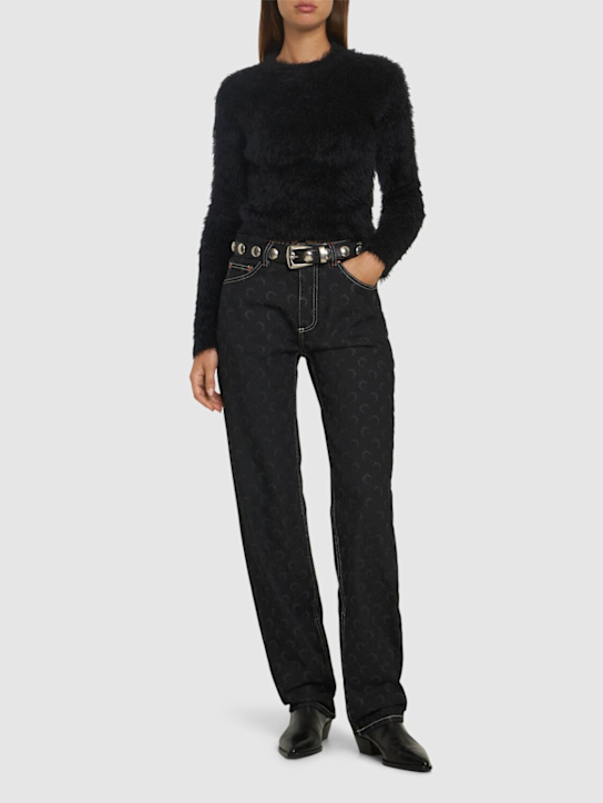 Wild puffy knit fitted sweater - Thumbnail 2