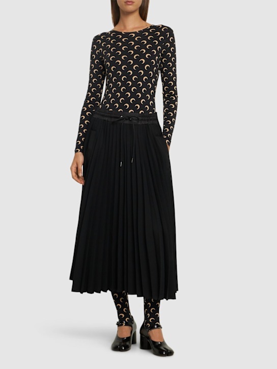 Marine Serre: Moon printed jersey jumpsuit - women_1 | Luisa Via Roma