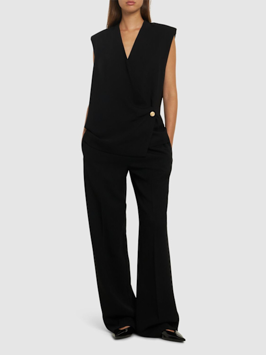 ANINE BING: Soto stretch viscose pants - women_1 | Luisa Via Roma