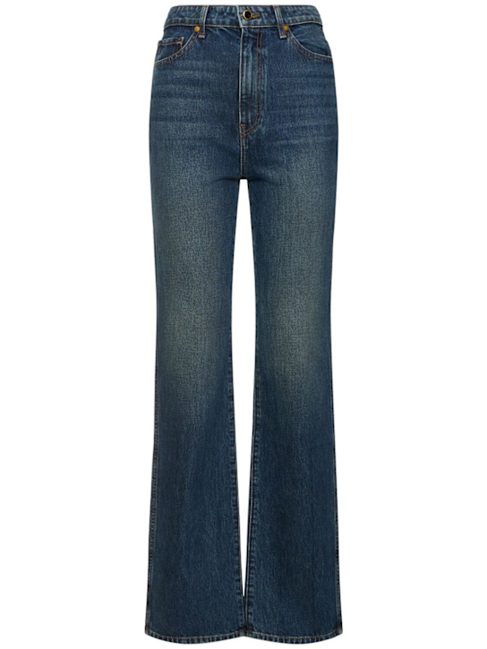 Khaite: Danielle high rise straight denim jeans - women_0 | Luisa Via Roma
