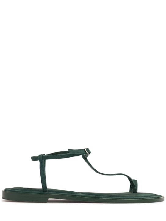 A.EMERY: 10mm hohe Wildleder-Sandalen „Suvi“ - Grün - women_0 | Luisa Via Roma