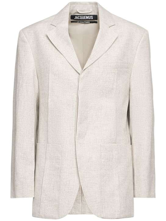 Jacquemus: Blazer monopetto La Veste D’Homme - Beige Chiaro - women_0 | Luisa Via Roma